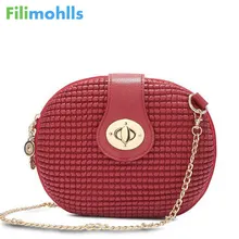 brand solid Candy Color red black white Oval Embossed font b lady b font Small Mini