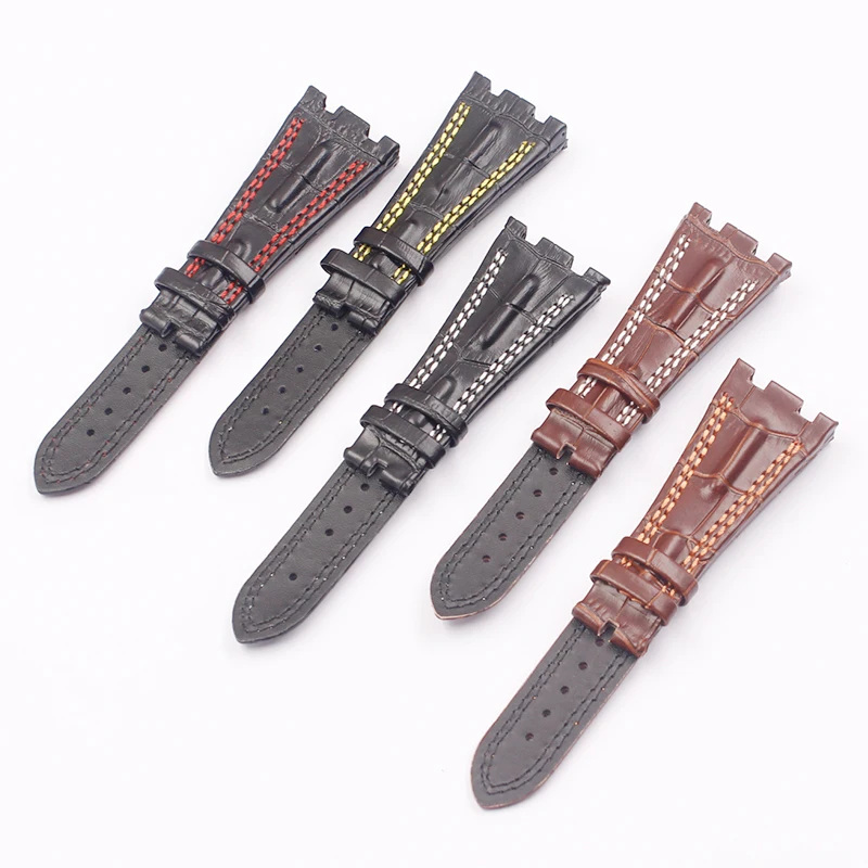 

Watch Accessories Leather Watch Strap Men Applicable for AP Audemars Royal Oak Series Leather Bracelet 28mm