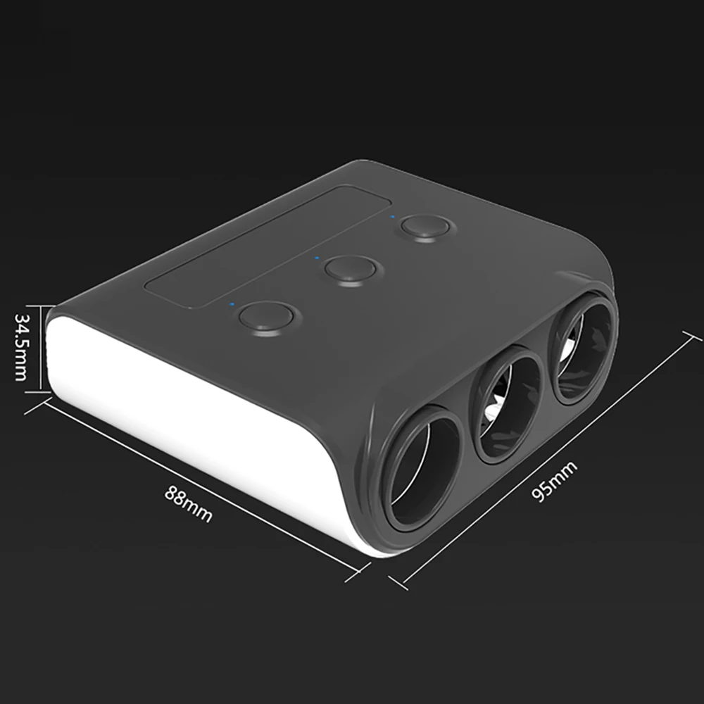 Powstro 1 до 3 разветвитель прикуривателя с 4 USB интерфейсом 100 Вт автомобильное