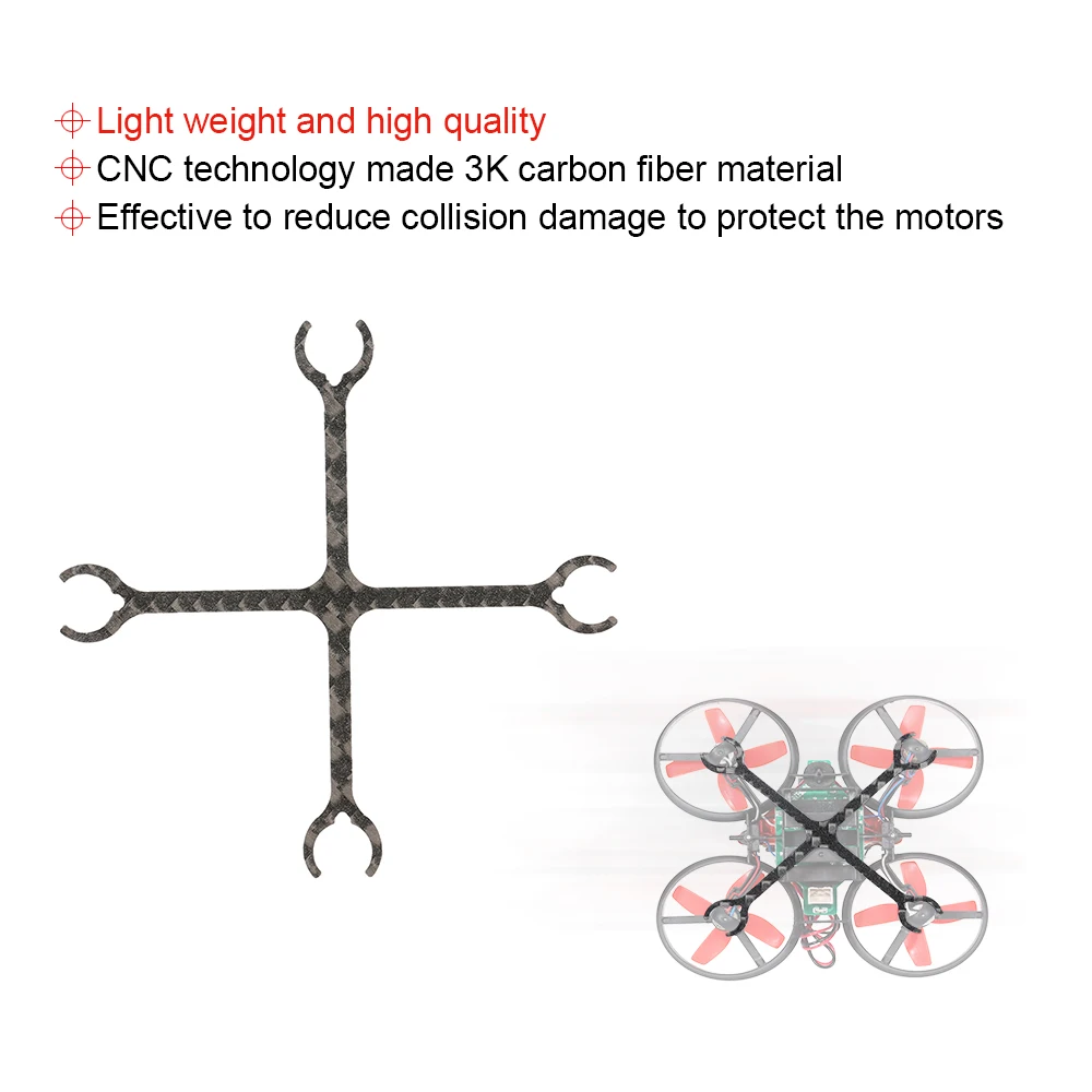 CNC 3K Углеродное волокно двигатель крест жесткости для JJRC H36 GoolRC T36 E010 мини Дрон