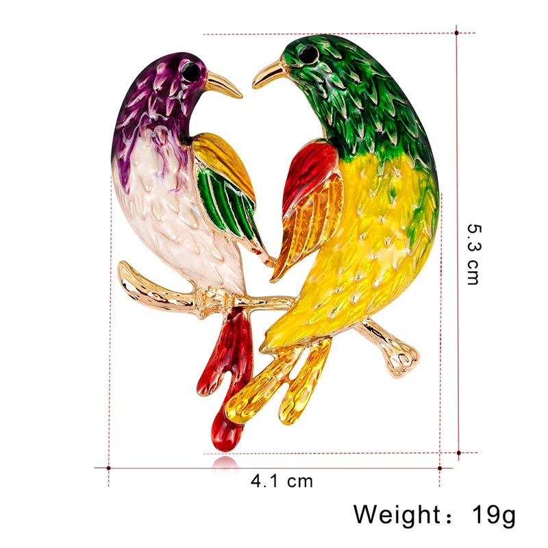 Креативная брошь Попугай животное птица ветка Броши Красочные эмаль заколки кристаллы для женщин фестиваль Любовь ювелирные изделия подарок на день Святого Валентина