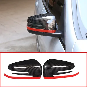 

2x Carbon Fiber Red Style For Mercedes Benz A CLA GLA GLK Class W176 W117 X156 X204 ABS Side Door Rearview Mirror Cap Cover Trim