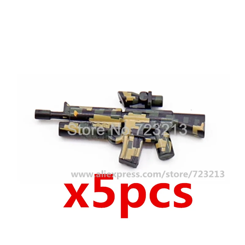 AK47 5 шт. Камуфляжный оружейный набор военный карабины пистолеты пулемет SWAT часть