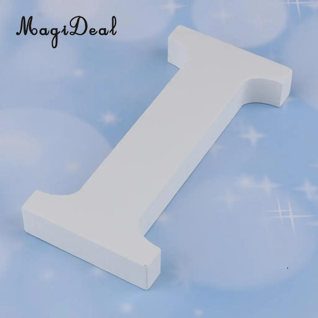 Wooden Alphabet DIY Block Words Sign Hanging Decor Letter for Home Bedroom Office Wedding Party Decor White