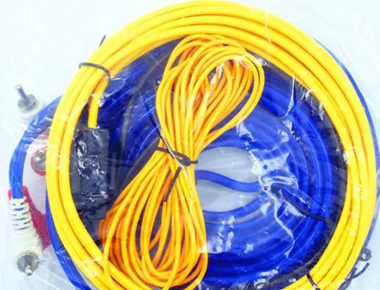 Car Audio Wire Wiring Amplifier Subwoofer Speaker Installation Wires Cables Kit 60W 4m length Professional