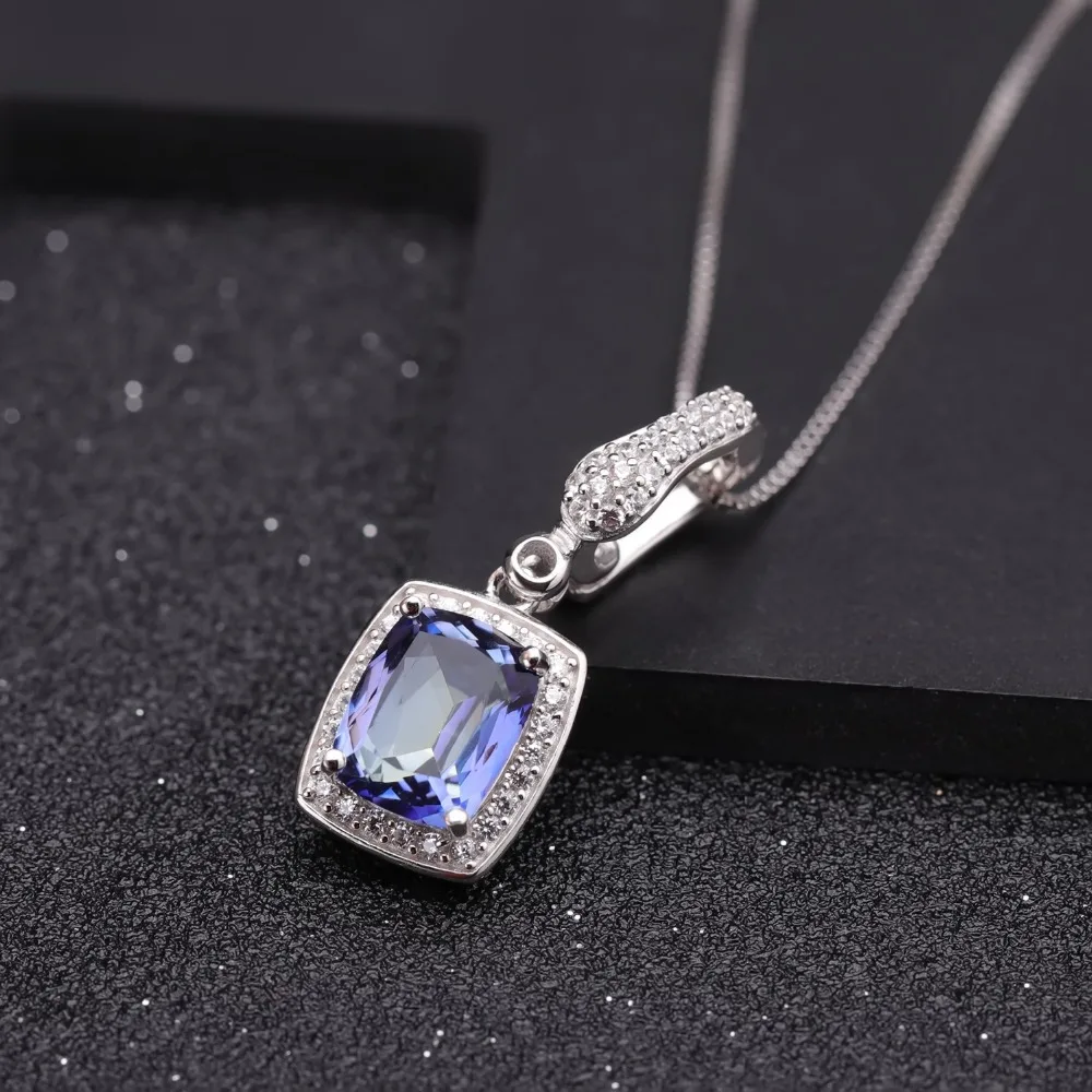 Женское Ожерелье GEM'S BALLET 3 66ct натуральный иолит Синий Мистический кварцевый
