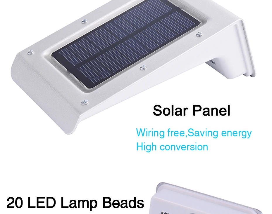 Sensor de Movimento ao ar Movido a Energia Solar para a Segurança do Jardim Ip65 à Prova Solar Luz Pir Livre Luzes Caminho Rua d' Água Lâmpada 4 Pcs 20 Led 16 Sensor de Movimento Ao Ar Livre Luzes