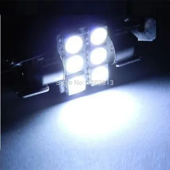 

Economical Item!12V 31mm 6-LED Super Bright Light For Car interior light,Glove Box light, Dome light and Map light White 10-pack