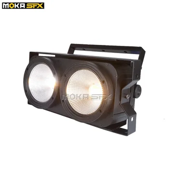 

4pcs/lot 2eyes 2x100w LED COB Light Blinder Lighting DMX Stage Lighting Audience Blinder Lights Warm White&Cold White 2 in1