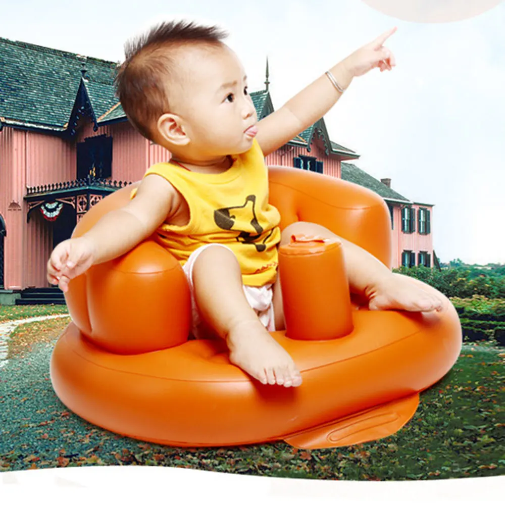 Inflatable Sofa Security Colorful Chair Bathing Kids Learning PVC Baby