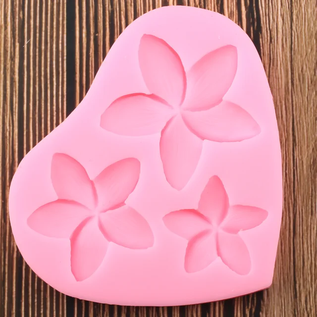 3D Plumeria Virágszilikon Penész Cupcake Topper Esküvői Torta Díszítő Szerszámok Fondant Sütés Süti Csokoládé Cukorkák Formái - Image 5