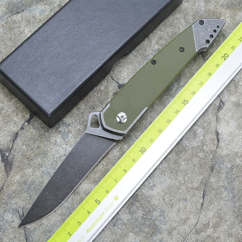

Tiger shark folding knife AUS-8 blade steel +G10 handle outdoor camping multipurpose hunting EDC tool