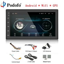 Podofo Android Auto GPS Radio Bluetooth MP5 Multimedia player 2 Din 7 ”WIFI FM Auto Audio Universale di Backup Monitor autoradio