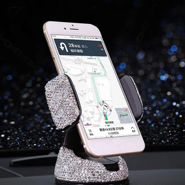 Strass de Cristal Suporte do Telefone do Carro para o Iphone Universal Smartphone Telefone Móvel Suporte Auto ar Vent Montar Titular 9 Suporte p GPS