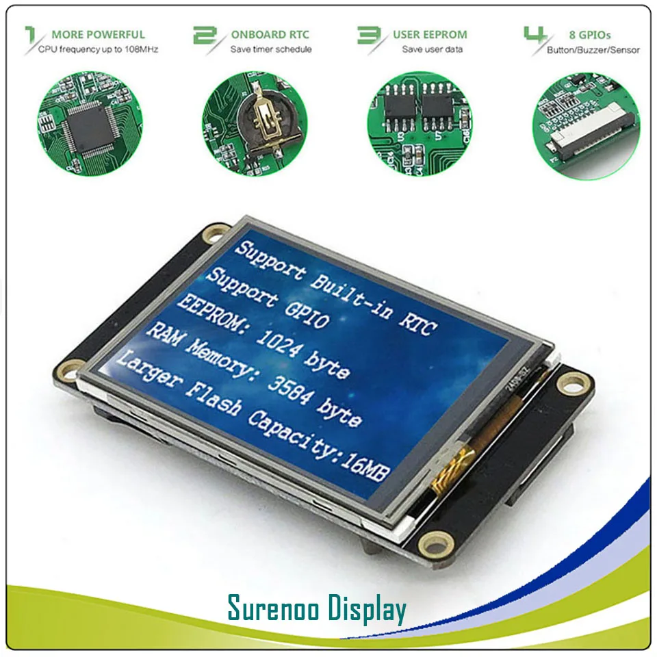2 4 &quotNX3224K024 Nextion Enhanced HMI USART UART серийный резистивный сенсорный TFT ЖК модуль панель