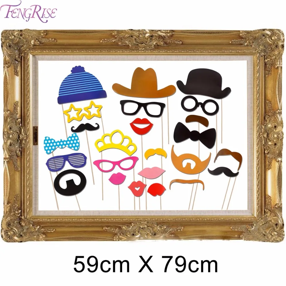 FENGRISE 24 Pieces Funny Booth Props Picture Frame