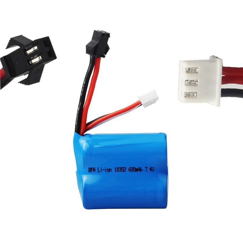 7,4 v(3,7 v* 2) 600mAh 15C литий-ионный аккумулятор для TK H100 H102 JJRC S2 высокоскоростной пульт дистанционного управления RC лодка 18350 7,4 v батарея