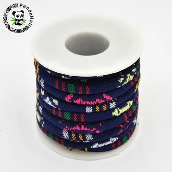 

2Roll 6mm Colorful Rope Thick Round Cloth Ethnic Cords for Jewelry Making DIY Bracelet Necklace