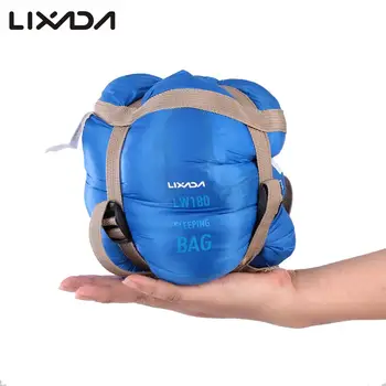 

Lixada 680g Camping Sleeping Bag 190*75cm Type Polyester Sleeping Bags Camping With Compression Bag Camping Equipment