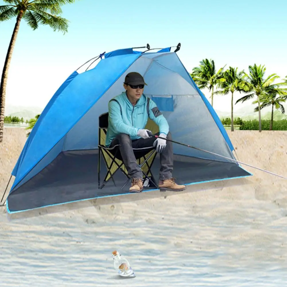 

2 Persons Outdoor Beach Tents Sun Shelters Summer Camping Tent Outdoor Sunshade Fishing Camp for Fishing Picnic Beach with Bag