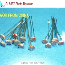 100 шт./лот)(фоторезистор) Фото резисторы 5 мм GL5537, светильник LDR зависимый резистор