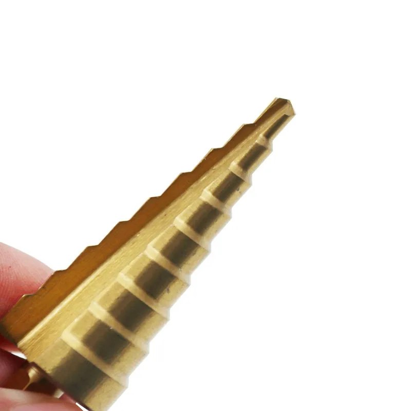 3-12/4-12/4-20 Hexagon handle Step Drill Cone Cutting Tools Steel  Wood Metal Drilling Hss Steel Titanium  Drill Bits 3Pcs