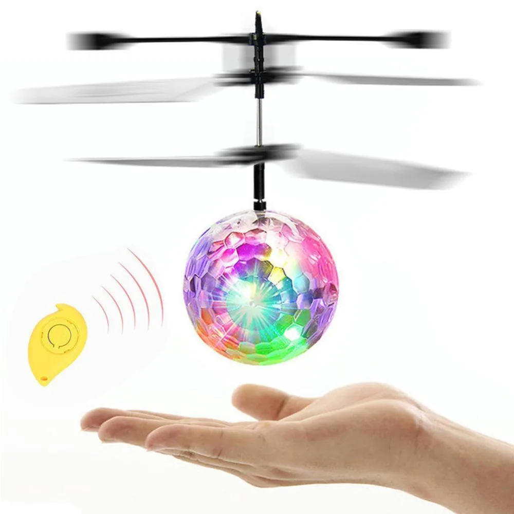 10 unids/pack RC Bola de vuelo luminoso de vuelo bolas infrarrojo electrónico inducción aviones juguetes de Control remoto juguetes luz LED - 5