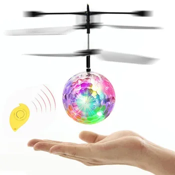 

5 Pcs Colorful Flying Ball LED Flashing Infrared Induction Helicopter Disco Magic Stage Lamp for Kid 2 Styles Free Shipping