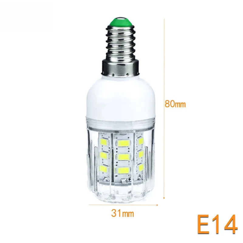 E27 E14 E12 E26 светодиодный лампы 5730 SMD 110V 220V DC 12V 24V 27 Светодиодный s 7 Вт светодиодный свет кукурузы лампы Рождественская лампа в форме свечи освещения