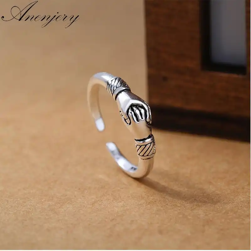 100/% Real 925 Sterling Silver Jewelry Butterfly Feather Retro Rings for Women Party Gift Bijoux Thai Silver Ring free delivery