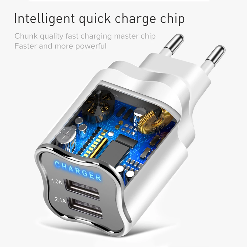 العالمي شاحن يو اس بي السفر الحائط مهايئ شاحن الذكية شاحن الهاتف المحمول ل فون 6 6 s 7 8 X سامسونج Xiaomi باد أقراص