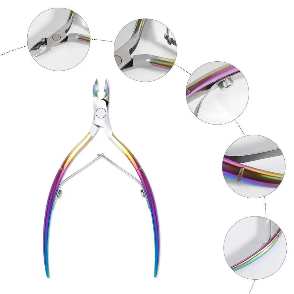

2PCS Cuticle Trimmer Cuticle Pusher Stainless Steel Cuticle Remover Set Nail Care Kit Manicure Pedicure Tools