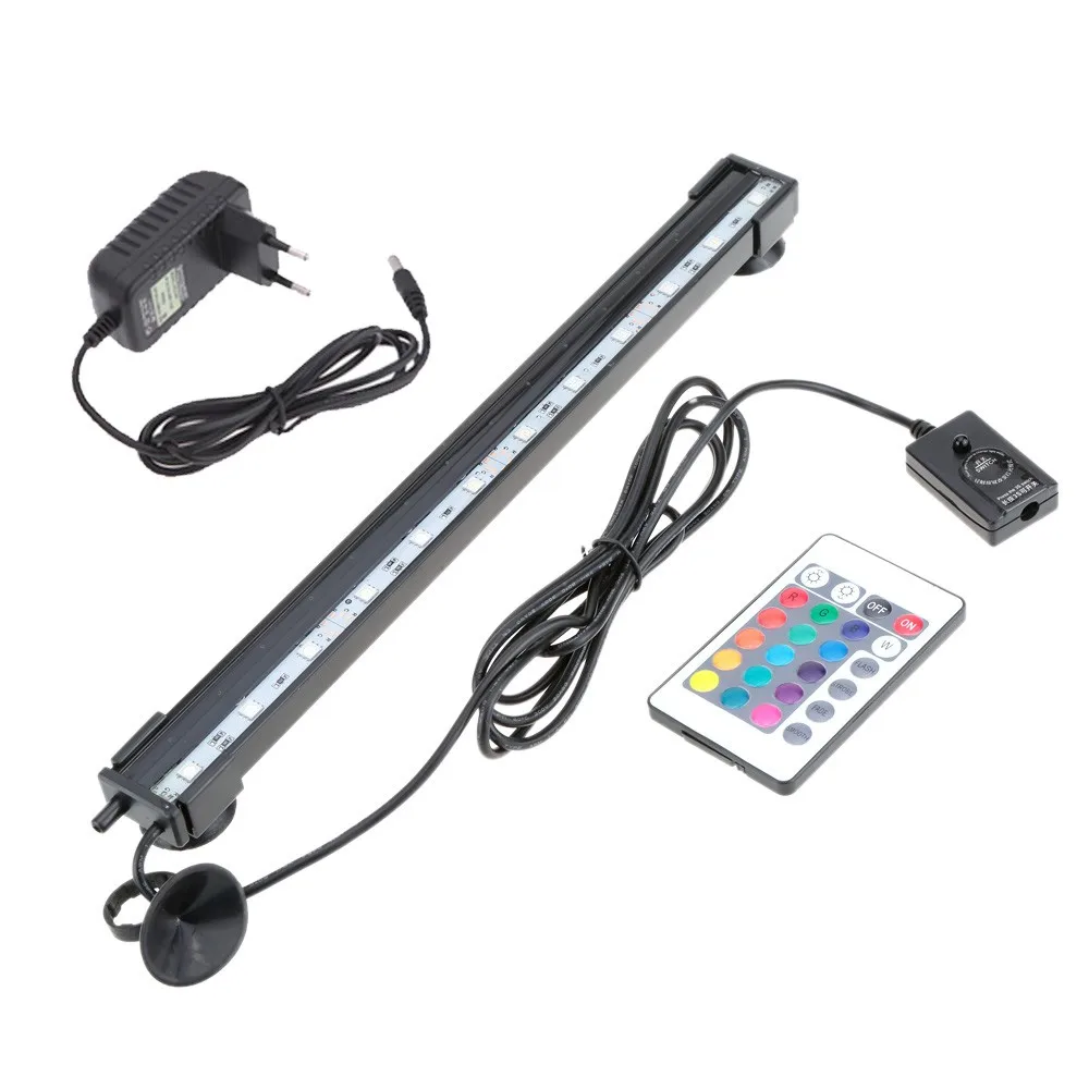 4,1 Вт 31 см 12 Светодиодный светильник для аквариума RGB 15 цветов IP68 погружной светильник для аквариума светодиодный светильник с дистанционным управлением