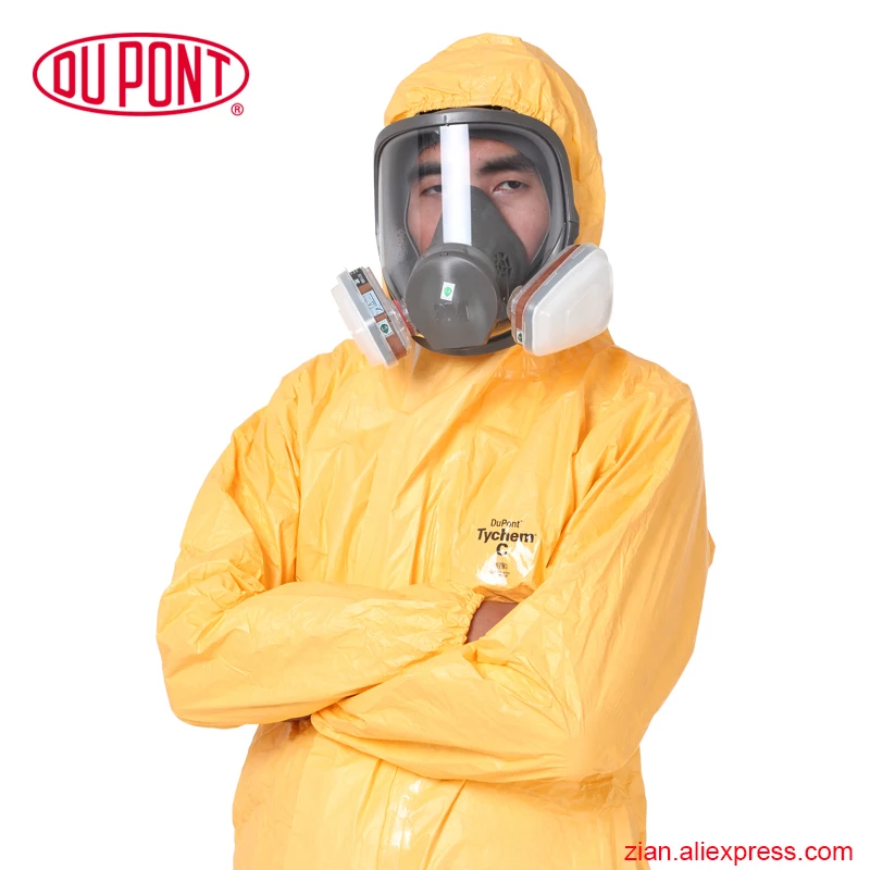 DuPont C Тип 3 химическая защитная одежда высокая концентрация неорганические сильные кислоты щелочи биологические агенты барьер костюм