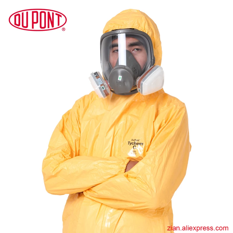 DuPont Type 3 Chemical Protective Clothing Barrier Suit for High Concentration Inorganic Strong Acid Alkali Biological Agents
