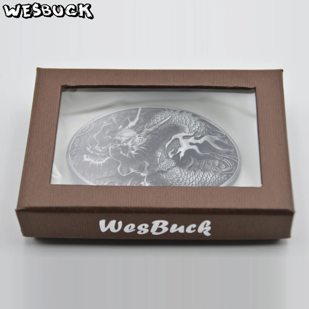 WesBuck высококачественный мужской ремень с 3D драконом с пряжкой на голову для 4 см Wideth belt