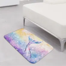 Моющийся коврик с принтом хвоста русалки, коврик для пола, коврик для ванной комнаты, домашняя кухня, нескользящий коврик для двери, коврик для прихожей