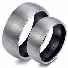 2017 Marca de Moda Hombre Mujer Amante Anillos De Tungsteno Chapado En Oro Rosa de Bling Del Partido Weding Regalo