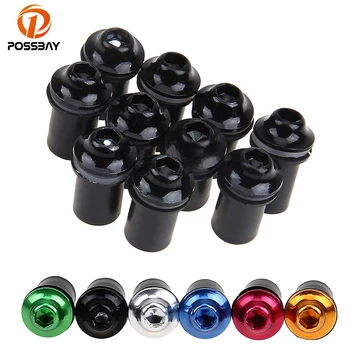 

POSSBAY 10Pcs/Set M5 5mm Motorcycle Windshield Bolt Screws Nut Fastener Motorbike Fairing Mounting Kit for Cafe Racer Nuts