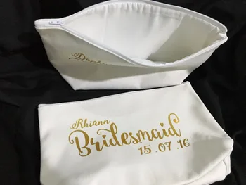 

personalized titles names makeup toiletry kits bridesmaid wedding Gift Make Up Bags Unique Gift for Bridal Party gifts