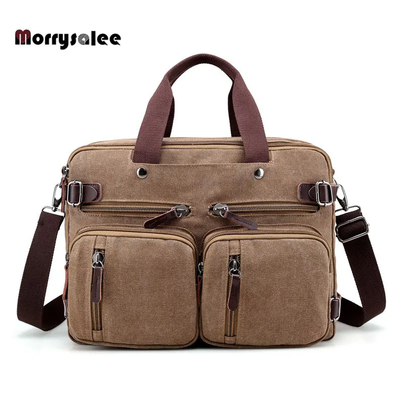 cheap Multi functional Men #039;s Canvas Bag Travel Bag Shoulder Messenger bags Large Capacity Crossbody Male Casual handbags