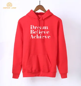 

HAMPSON LANQE Dream Believe Achieve Print Casual Hoodies Women 2020 Spring Autumn Adult Funny Sweatshirts Harajuku Pullovers
