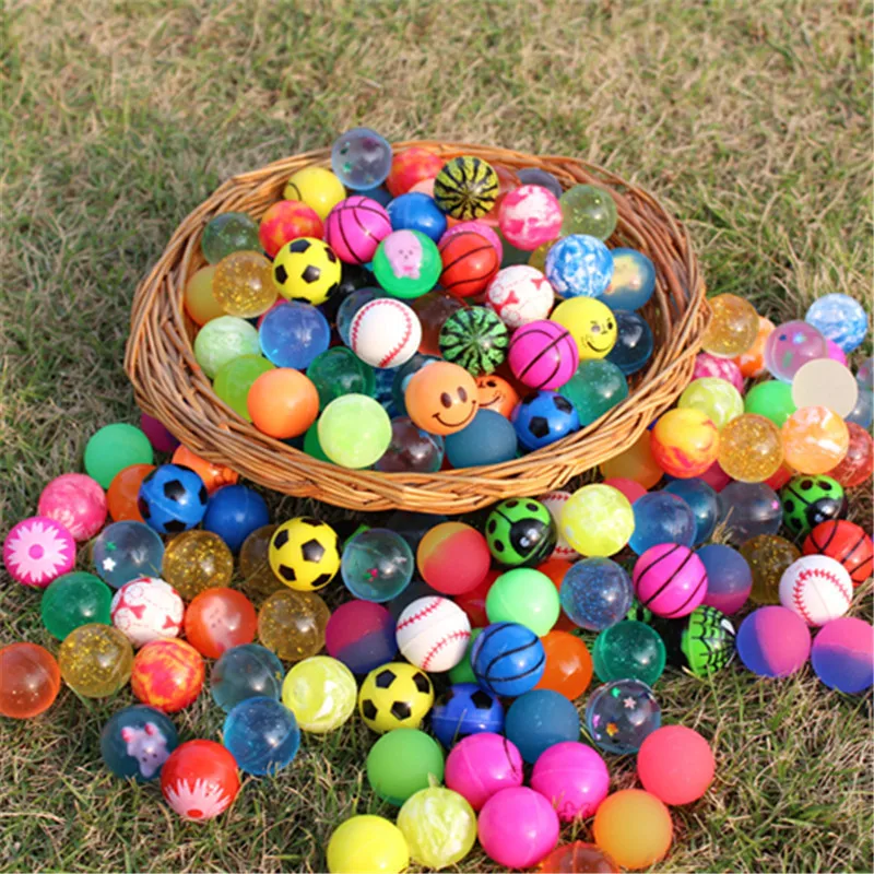 25MM bouncing Ball Mixed colors child rubber ball of bouncy toy 20pcs
