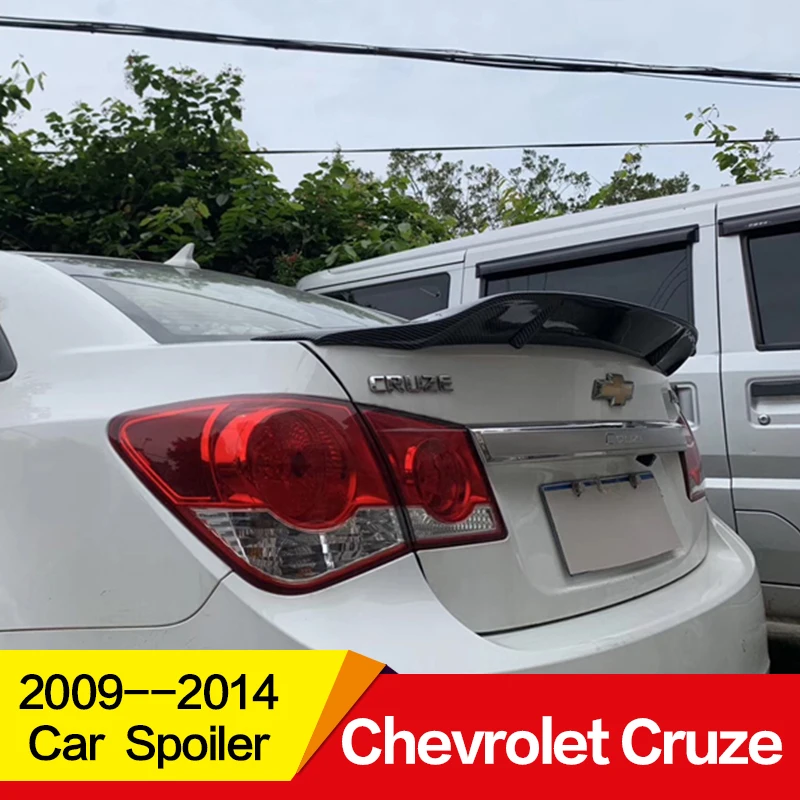 

Use for Chevrolet Cruze spoiler 2009 10 11 12 13 14 year glossy carbon fiber/FRP old Cruze rear wing R style accessories