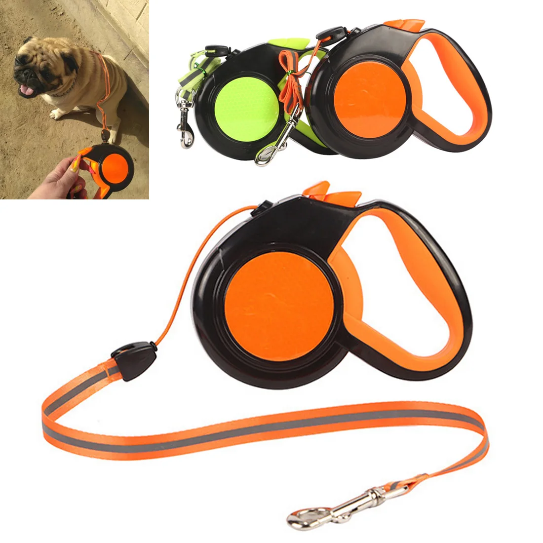 

Durable Pet Dog Leashes 3M/5M For Large Dogs Automatic Extending Traction Rope Retractable Big Dog Pet Walking Leash Leads