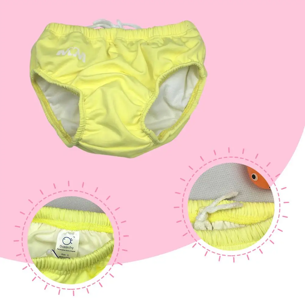 

2PCS Baby Swimming Trunks Beach Shorts Children Baby Boy Elastic Waist Shorts Rope Models Leakproof Waterproof Swimming Trunks