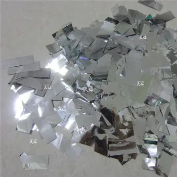 

Free shipping 10KG Rectangle Shape Golden / Silvery confetti paper for confetti cannon machine & Confetti Machine