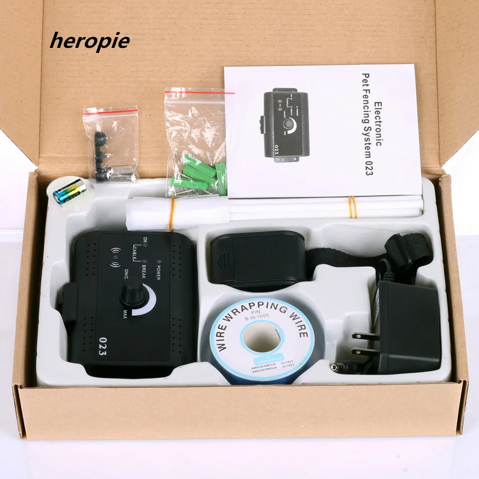 Amazon Com Electronic Pet Fencing System Leshine W 023 Dog Fence With Shock Vibrate Beep Collar Wired Underground Electronic Pet Fencing System Pet Supplies