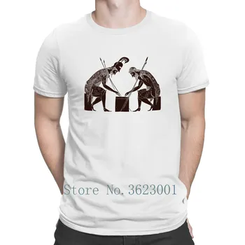 

Printing Formal T Shirt For Mens Gents Achilles Ajaxs Playing Chess Mens T-Shirt Best Quirky Tshirt Round Neck Tee Shirt Top Tee