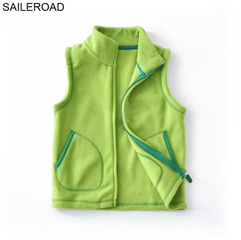 SAILEROAD 4 9Year Solid Stand Neck Baby Boy Vest Coat Autumn Boys Gilet
